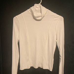 White turtle neck long sleeve